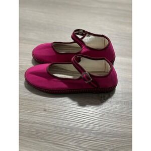 Sundaes Pink Canvas Mary Jane‎ Flats Toddler Child Size 35 Buckle Strap Shoes